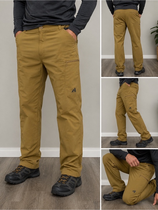 Eddie Bauer Other - Eddie Bauer First Ascent Hiking Pants Mens 38x32 Tan Nylon Stretch Outdoor Trail